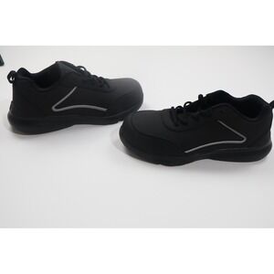 Larnmern Work Shoes Steel Toe Safety Sneaker 9 Black Synthetic Industrial